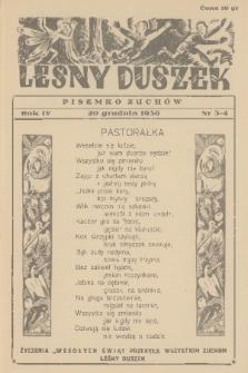 Leśny Duszek : pisemko zuchów : [dodatek zuchowy do dwutygodnika „Skaut”]. R. 4, 1936, nr 3-4