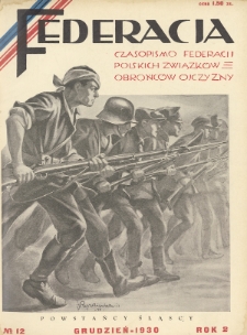 Federacja : czasopismo Federacji Polskich Związków Obrońców Ojczyzny. 1930, nr 12