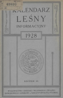Kalendarz Leśny Informacyjny na Rok 1928