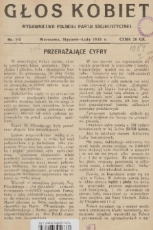 Głos Kobiet : wydawnictwo Polskiej Partji Socjalistycznej. 1930, nr 1