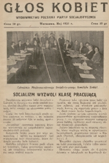Głos Kobiet : wydawnictwo Polskiej Partji Socjalistycznej. 1931, nr 4