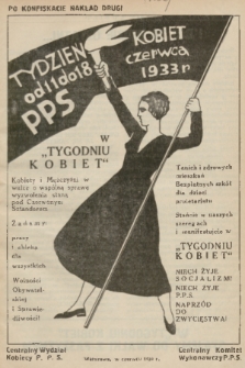 Głos Kobiet : wydawnictwo Polskiej Partji Socjalistycznej. 1933, nr 4