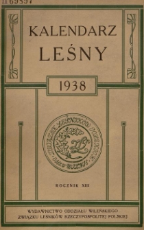 Kalendarz Leśny na 1938 Rok