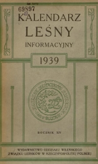 Kalendarz Leśny Informacyjny na Rok 1939