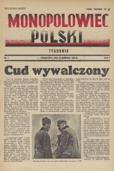 Monopolowiec Polski. 1939, nr 3
