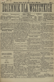 Dziennik dla Wszystkich i Anonsowy. R. 7, 1889, nr 57