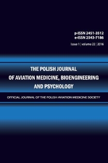 The Polish Journal of Aviation Medicine, Bioengineering and Psychology : [official journal of the Polish Aviation Medicine Society]. Vol. 22, 2016, iss. 1