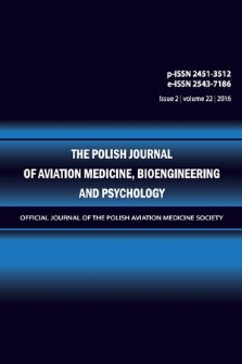 The Polish Journal of Aviation Medicine, Bioengineering and Psychology : [official journal of the Polish Aviation Medicine Society]. Vol. 22, 2016, iss. 2