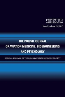 The Polish Journal of Aviation Medicine, Bioengineering and Psychology : [official journal of the Polish Aviation Medicine Society]. Vol. 23, 2017, iss. 2