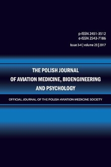 The Polish Journal of Aviation Medicine, Bioengineering and Psychology : [official journal of the Polish Aviation Medicine Society]. Vol. 23, 2017, iss. 3/4