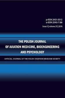 The Polish Journal of Aviation Medicine, Bioengineering and Psychology : [official journal of the Polish Aviation Medicine Society]. Vol. 25, 2019, iss. 3