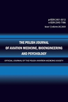 The Polish Journal of Aviation Medicine, Bioengineering and Psychology : [official journal of the Polish Aviation Medicine Society]. Vol. 26, 2020, iss. 1
