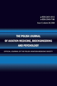 The Polish Journal of Aviation Medicine, Bioengineering and Psychology : [official journal of the Polish Aviation Medicine Society]. Vol. 26, 2020, iss. 3
