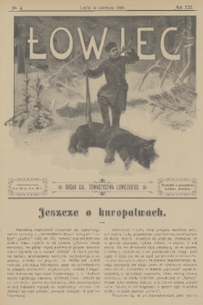 Łowiec : organ Gal. Towarzystwa Łowieckiego. R. 21, 1898, nr 4