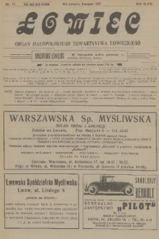 Łowiec : organ Małopolskiego Towarzystwa Łowieckiego. R. 48, 1927, nr 11