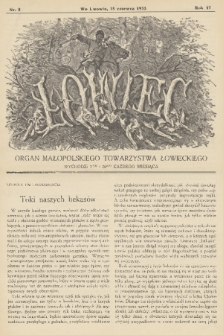 Łowiec : organ Małopolskiego Towarzystwa Łowieckiego. R. 57, 1935, nr 8