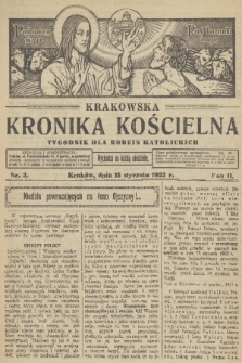 Krakowska Kronika Kościelna. R. 2, 1922, nr 3