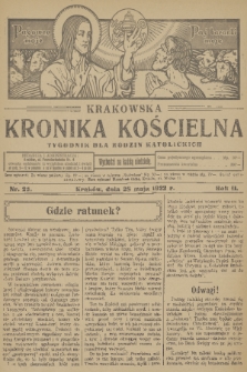 Krakowska Kronika Kościelna. R. 2, 1922, nr 22