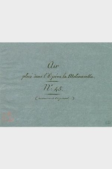 Air placé dans l'opera „La Molinarella” : Scritti adlio