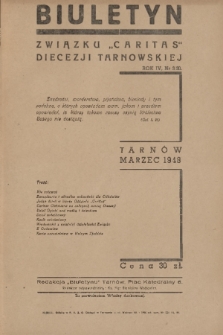 Biuletyn Związku „Caritas” Diecezji Tarnowskiej. R. 4, 1948, nr 3