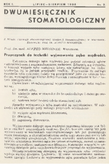 Dwumiesięcznik Stomatologiczny. R. 1, 1935, nr 2