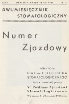 Dwumiesięcznik Stomatologiczny. R. 1, 1935, nr 3