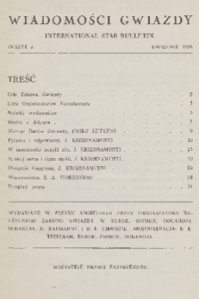 Wiadomości Gwiazdy. 1928, nr 4