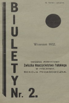 Biuletyn. R. 1, 1932, nr 2