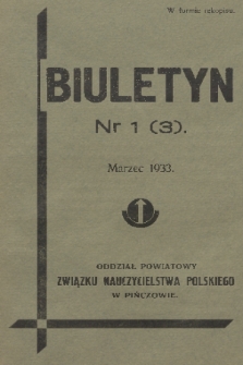 Biuletyn. R. 2, 1933, nr 1