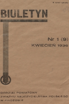 Biuletyn. R. 5, 1936, nr 1