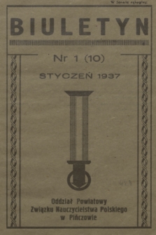 Biuletyn. R. 6, 1937, nr 1