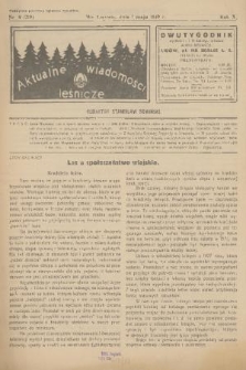 Aktualne Wiadomości Leśnicze. R. 11, 1939, nr 9