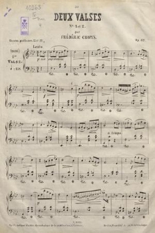 Deux Valses No. 1-2. Op. 69
