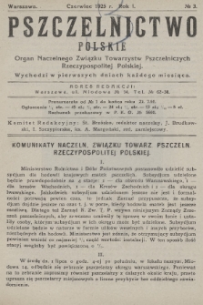 Pszczelnictwo Polskie : organ Naczelnego Związku Towarzystw Pszczelniczych Rzeczpospolitej Polskiej. 1925, nr 3