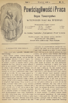 Powściągliwość i Praca : organ Towarzystwa. R. 1, 1898, nr 3