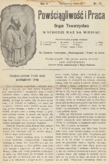 Powściągliwość i Praca : organ Towarzystwa. R. 2, 1899, nr 10