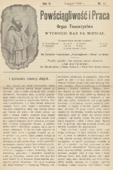 Powściągliwość i Praca : organ Towarzystwa. R. 2, 1899, nr 11