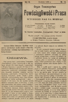 Powściągliwość i Praca : organ Towarzystwa. R. 9, 1906, nr 12