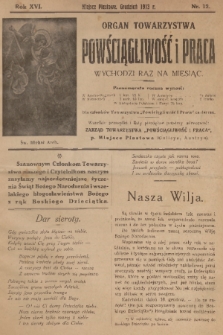 Powściągliwość i Praca : organ Towarzystwa. R. 16, 1913, nr 12
