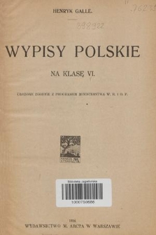 Wypisy polskie na klasę VI