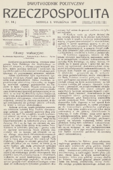 Rzeczpospolita : dwutygodnik polityczny. R. 1, 1909, nr 14