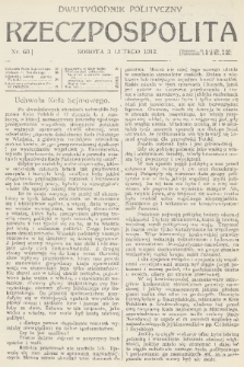 Rzeczpospolita : dwutygodnik polityczny. R. 4, 1912, nr 69