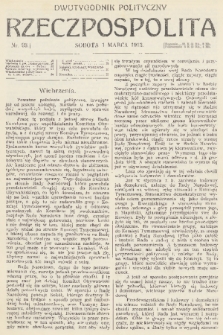 Rzeczpospolita : dwutygodnik polityczny. R. 5, 1913, nr 93