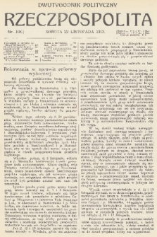 Rzeczpospolita : dwutygodnik polityczny. R. 5, 1913, nr 108