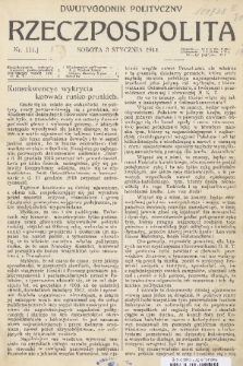 Rzeczpospolita : dwutygodnik polityczny. [R. 6], 1914, nr 111