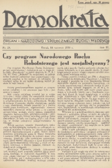 Demokrata : organ narodowo-społecznego ruchu młodych. R. 3, 1936, nr 24