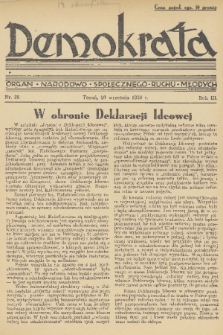 Demokrata : organ narodowo-społecznego ruchu młodych. R. 3, 1936, nr 38