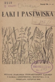 Łąki i Pastwiska. 1946, nr 3-4
