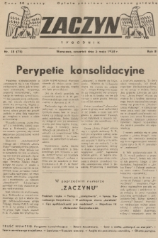 Zaczyn : tygodnik. R. 3, 1938, nr 18