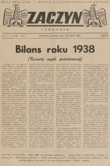 Zaczyn : tygodnik. R. 3, 1938, nr 43-44